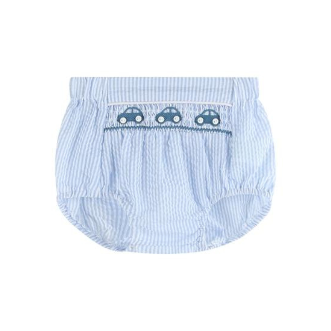 Blue Smocked Car Bloomers