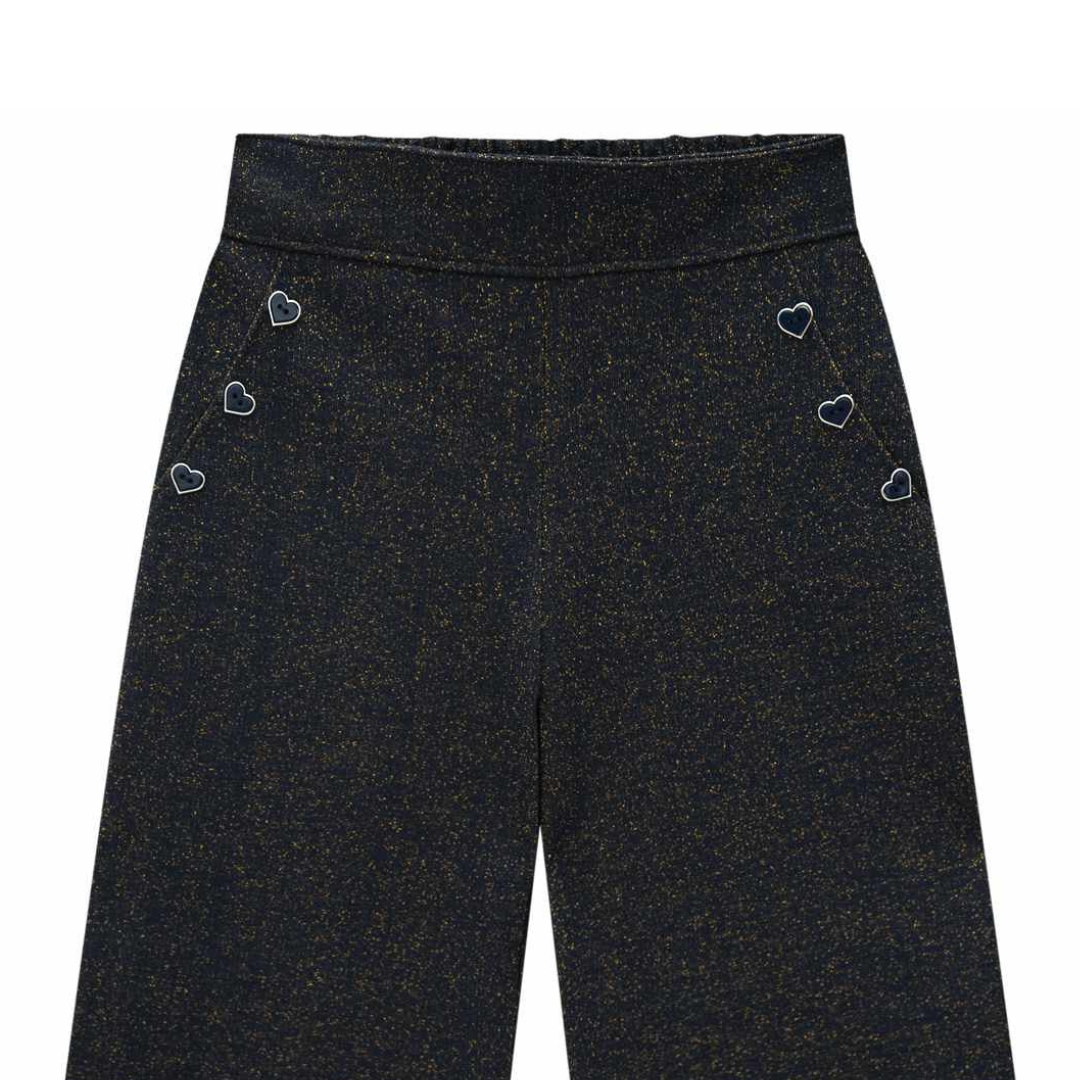 Navy and White Typewriter Pant Set