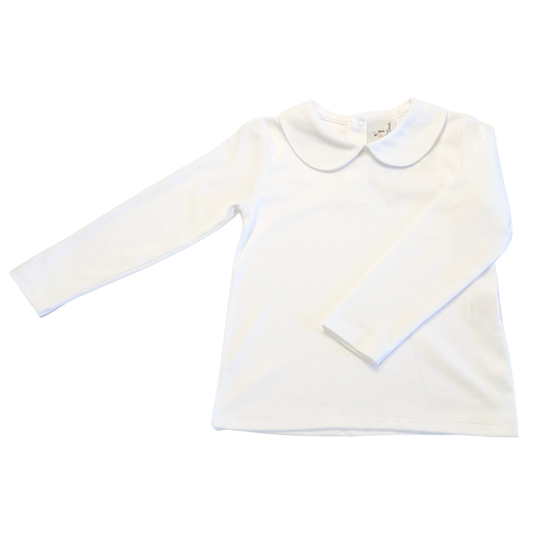 Hannah White Shirt with Peter Pan Collar