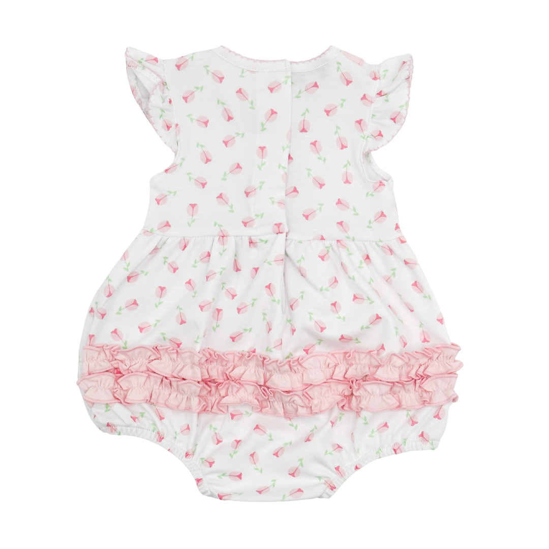 Tessa's Classics Pink Printed Ruffle Flutters Bubble