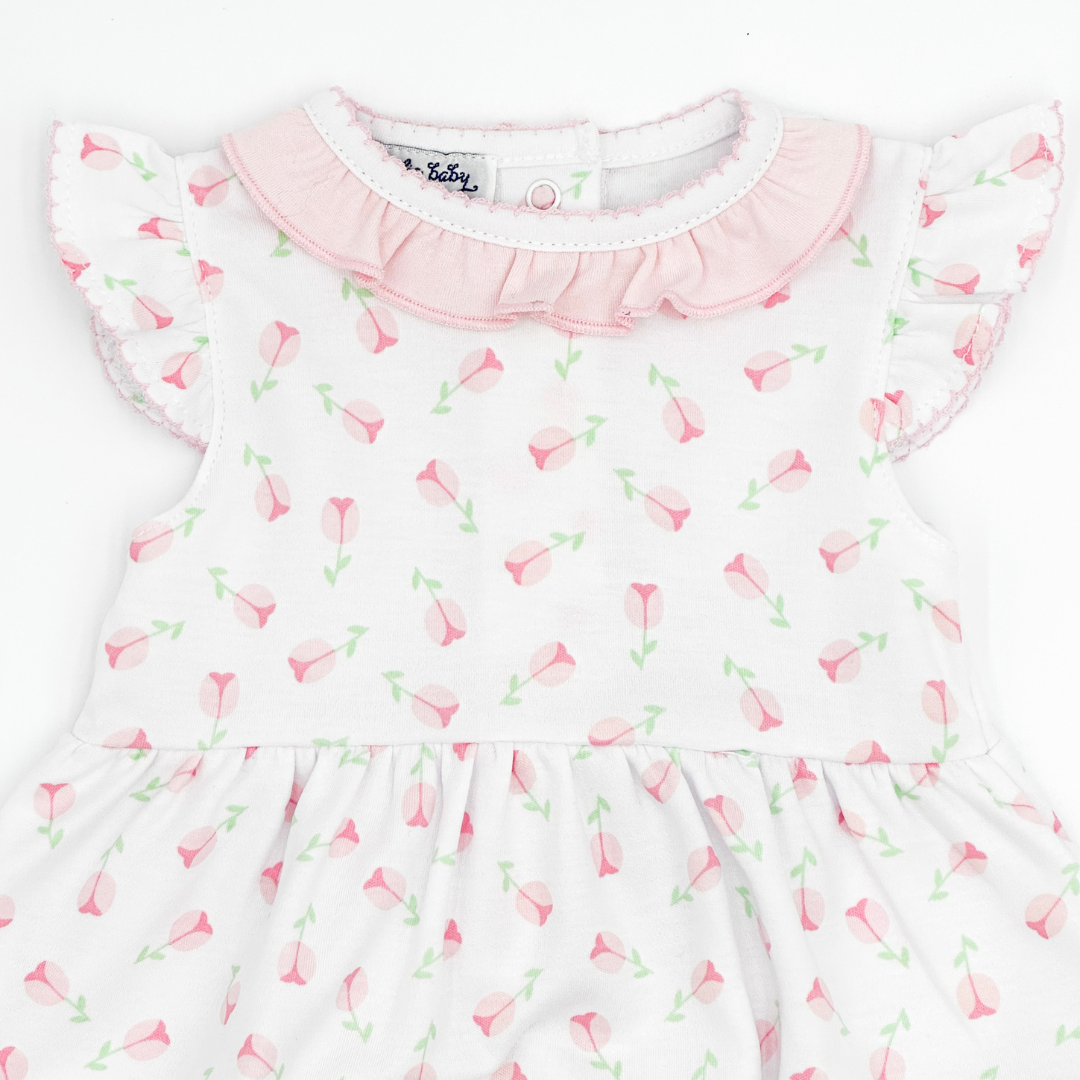 Tessa's Classics Pink Printed Ruffle Flutters Bubble