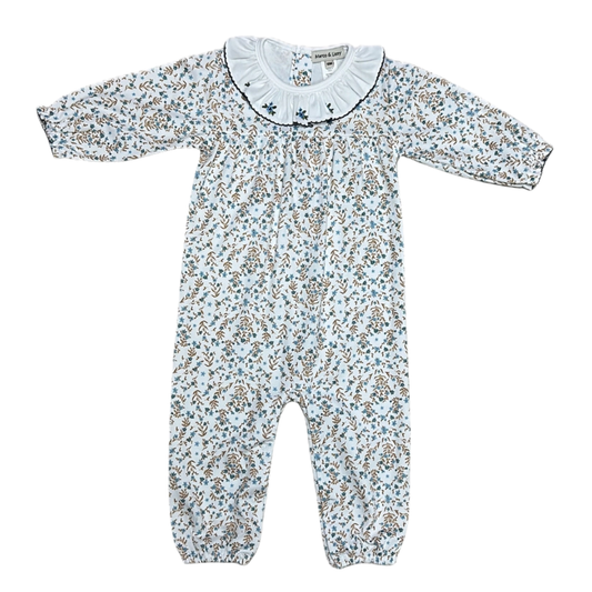 Ariana and Drew Blue Floral Romper