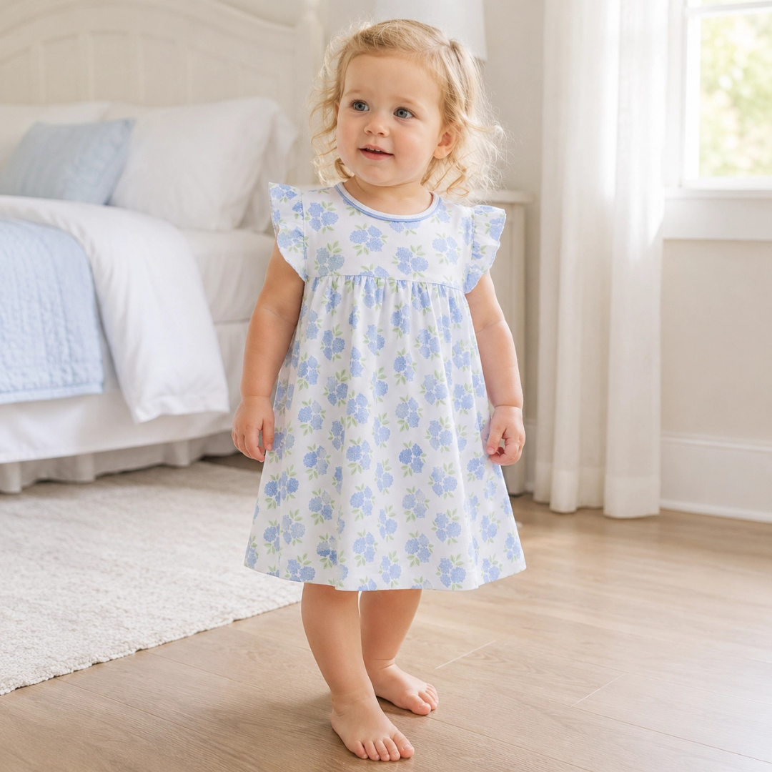 Dreamy Hydrangeas Print Dress