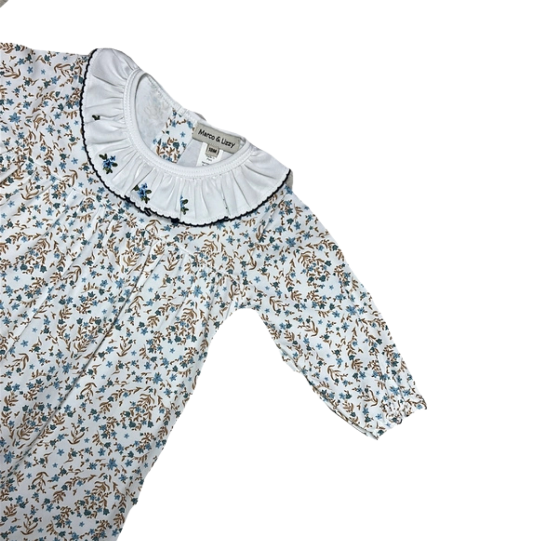 Ariana and Drew Blue Floral Romper