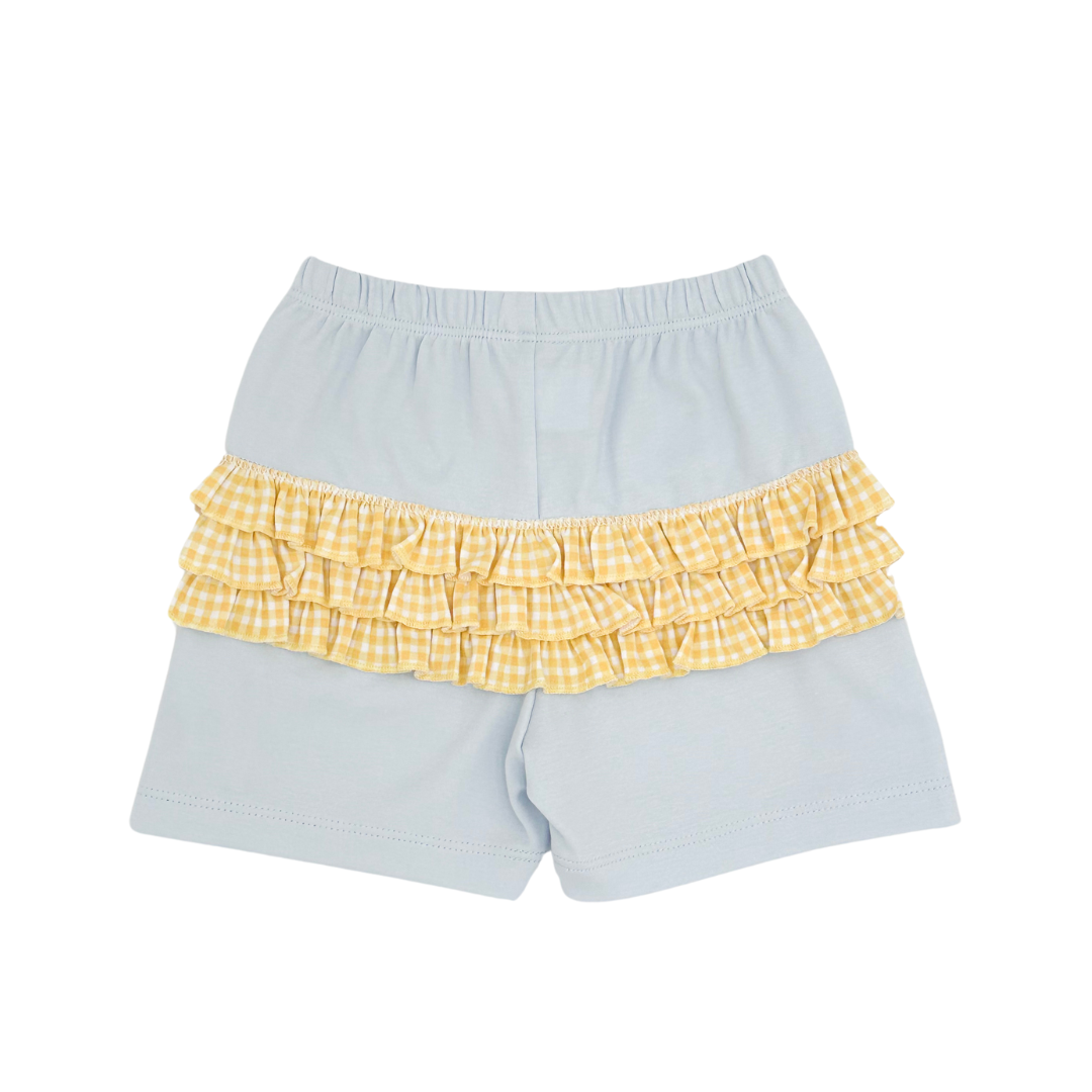 Lovely Lemons Applique Yellow Ruffle Short Set