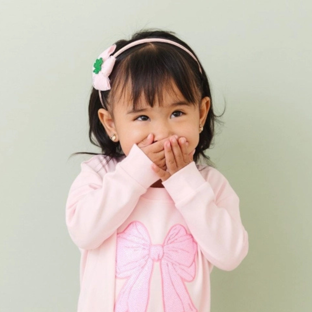 Shamrock Lace Bow Baby Headband
