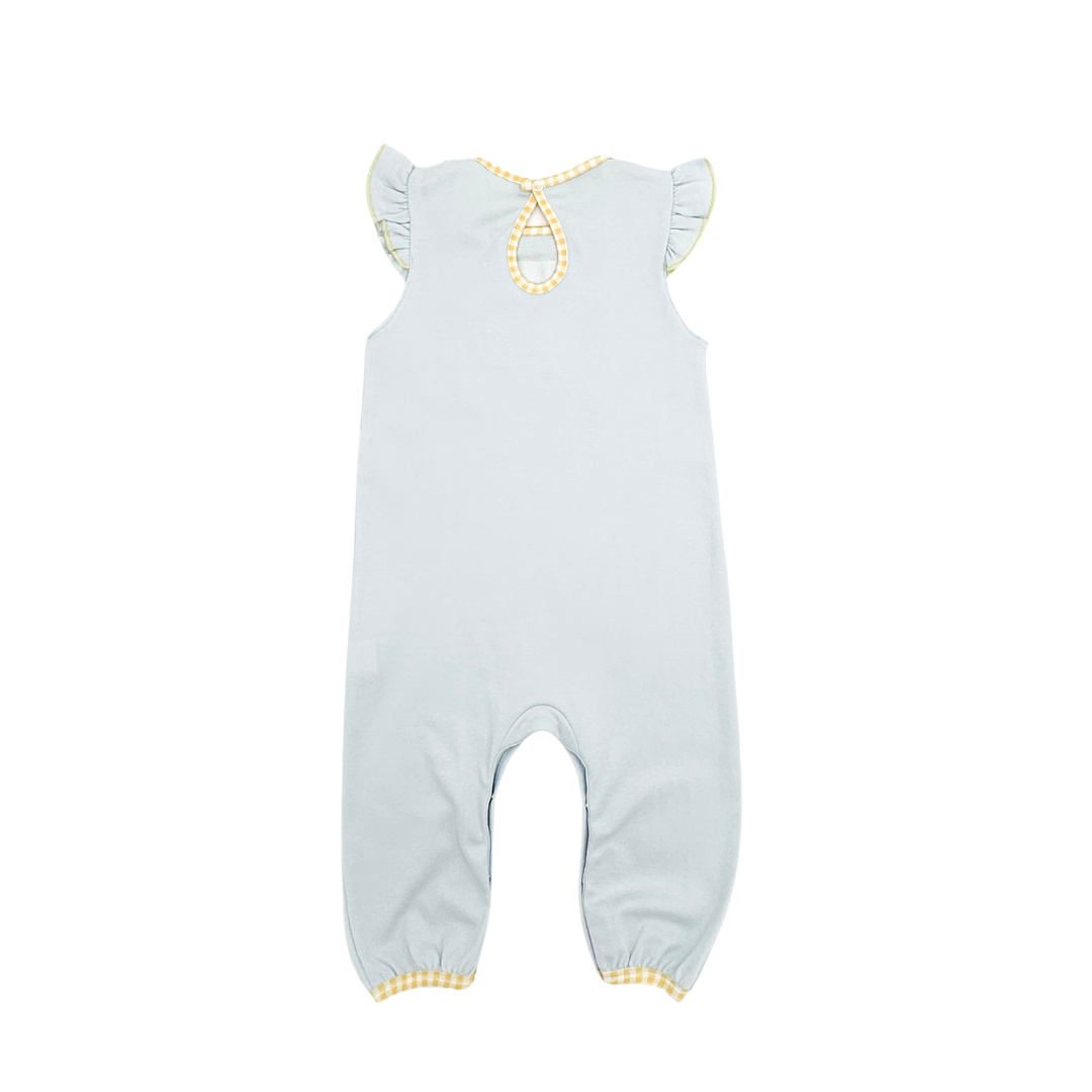 Lovely Lemons Applique Yellow Ruffle Playsuit