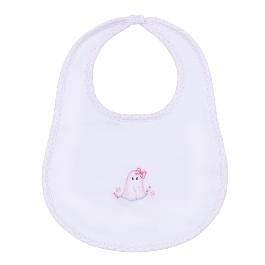 My Little Boo Pink Embroidered Bib