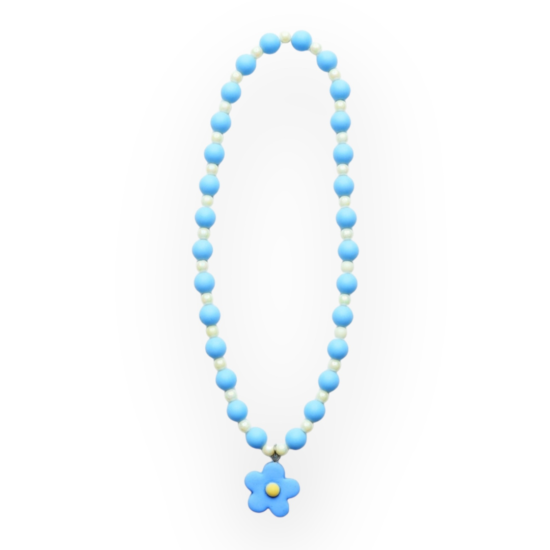 Blue Flower Power Necklace