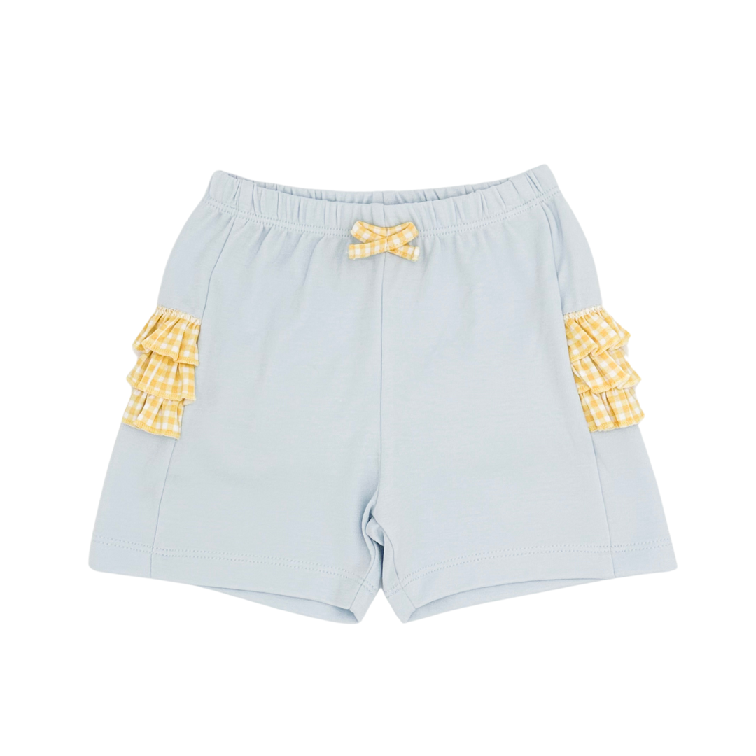 Lovely Lemons Applique Yellow Ruffle Short Set