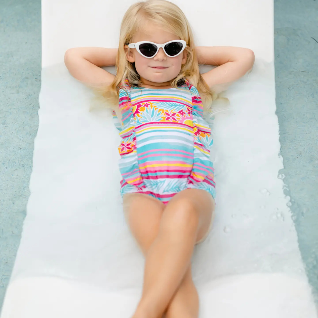 Wicked White Cat-Eye Kids Sunglasses