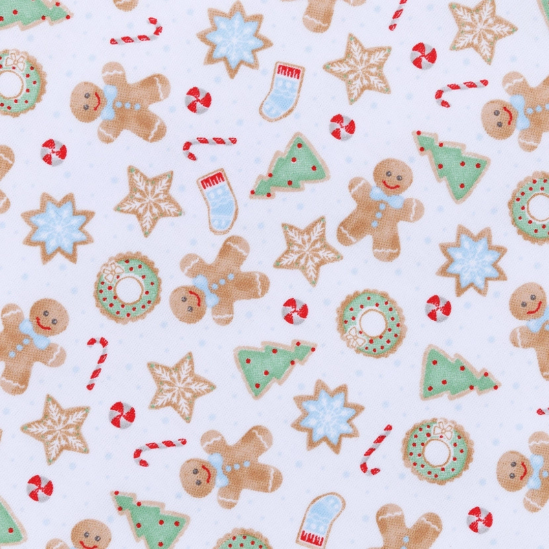 Frosted Wonderland Printed Zipper Footie - Light Blue