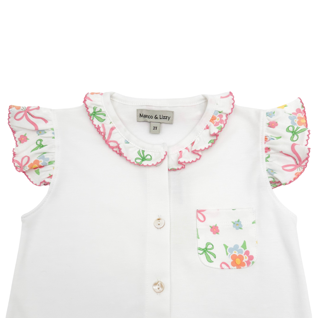 Bows & Flowers Shirt & Short Set