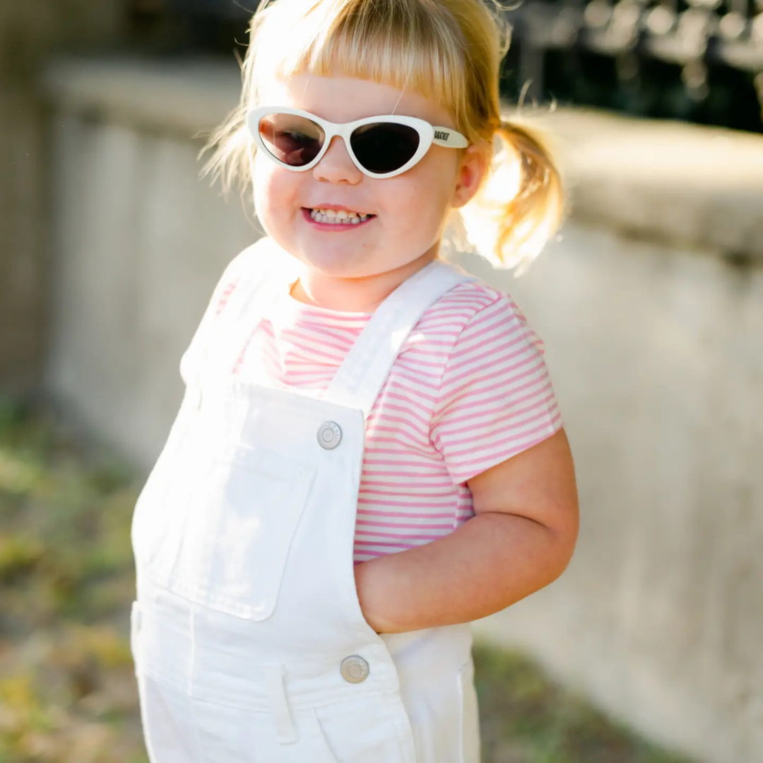 Wicked White Cat-Eye Kids Sunglasses