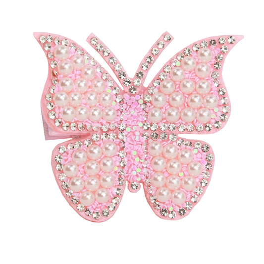 Pearl Butterfly Clip - Pink