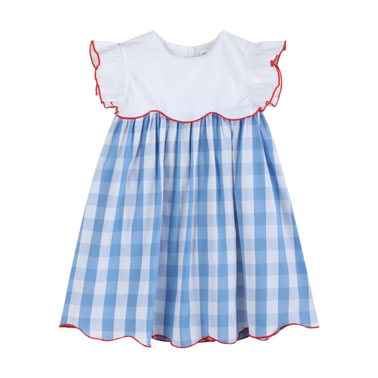 Red, White and Blue Flutter Dress