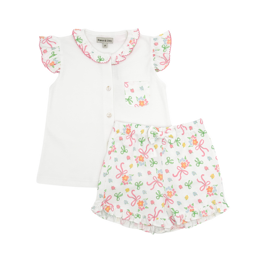 Bows & Flowers Shirt & Short Set