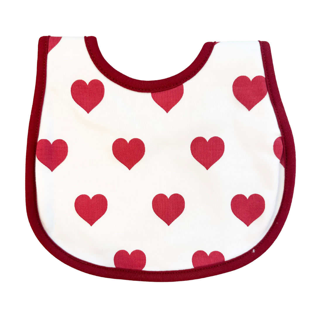 My Heart Red Bib