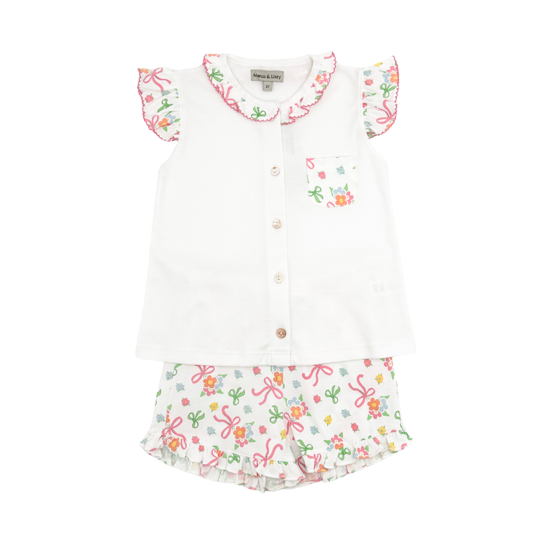 Bows & Flowers Shirt & Short Set