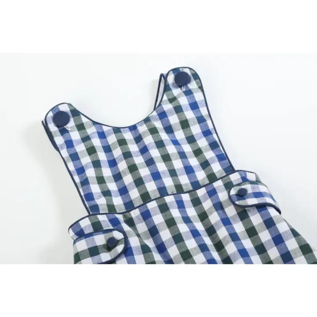 Blue and Green Criss Cross Shortalls