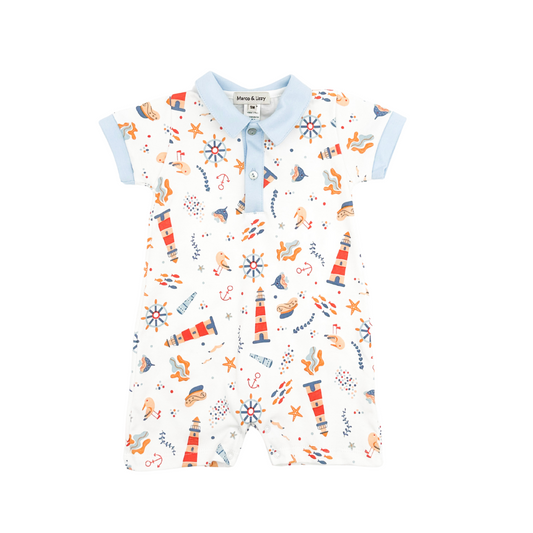 Seaside Print Sunsuit