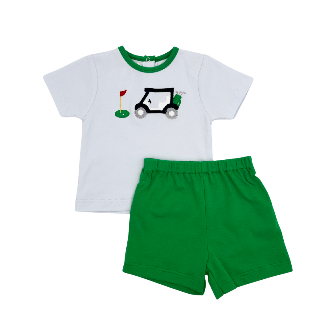 Knit Golf Cart Shirt & Short Set