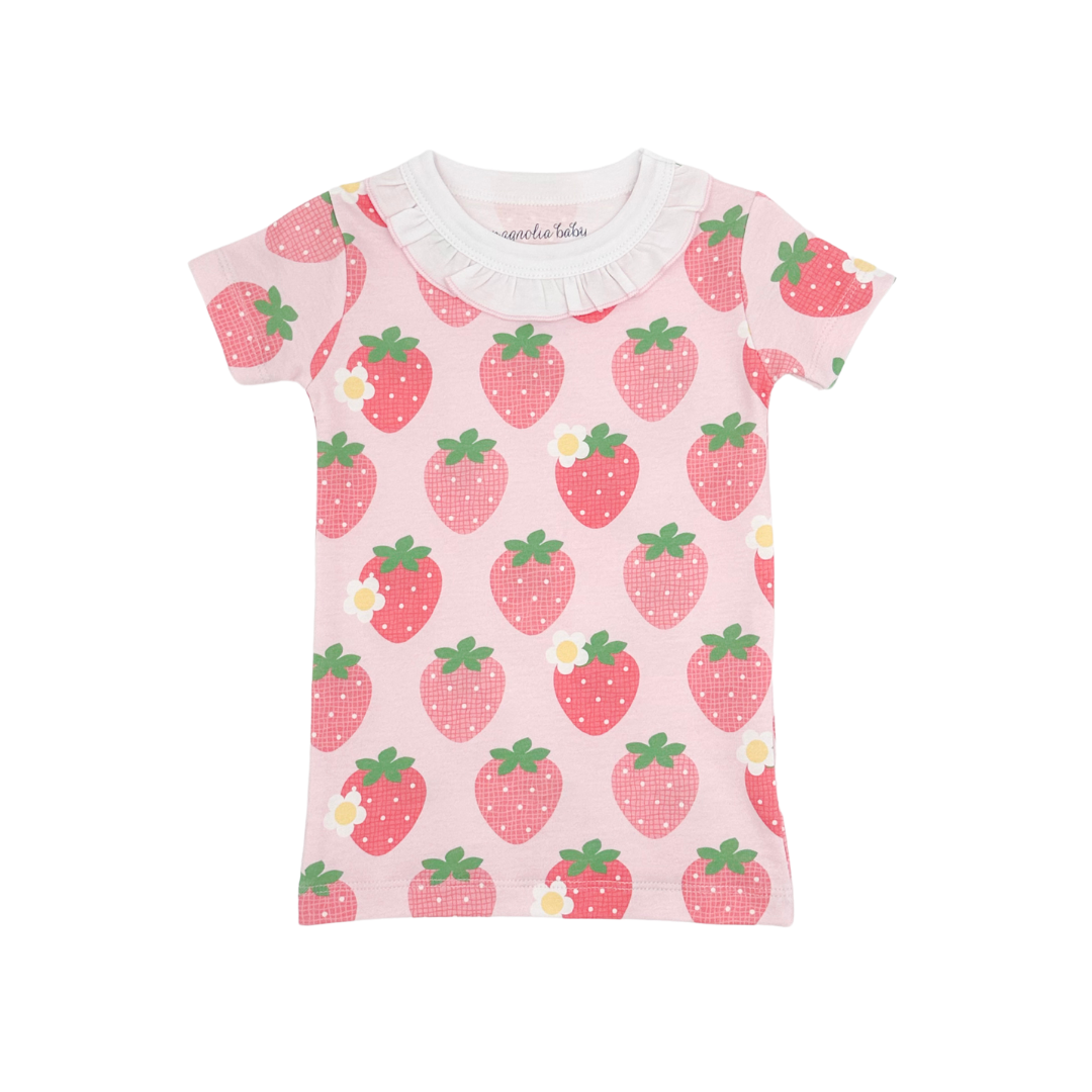 Berry Sweet Pink Ruffle Short Pajamas