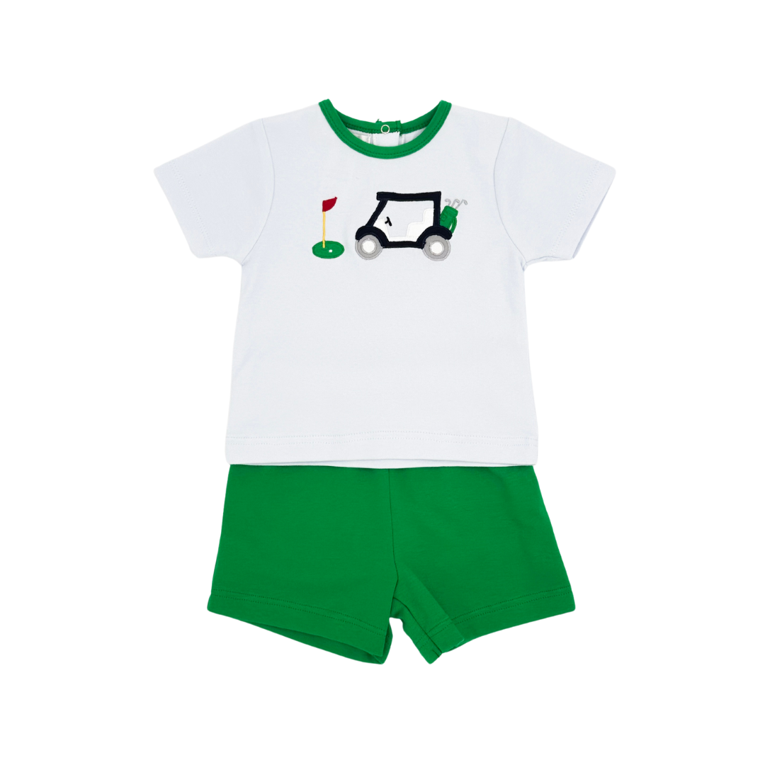 Knit Golf Cart Shirt & Short Set