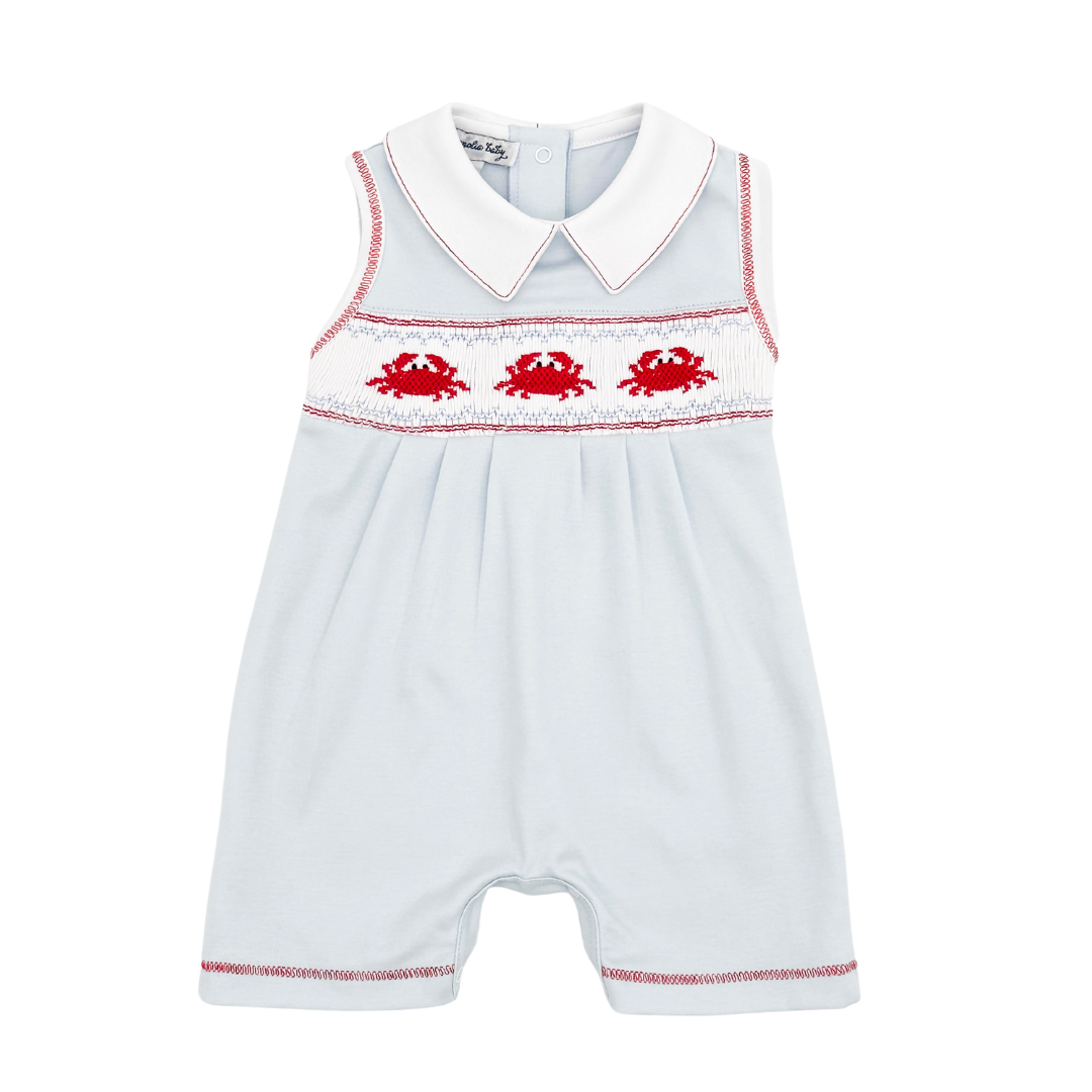 Crab Classic Smocked Playsuit with Collar