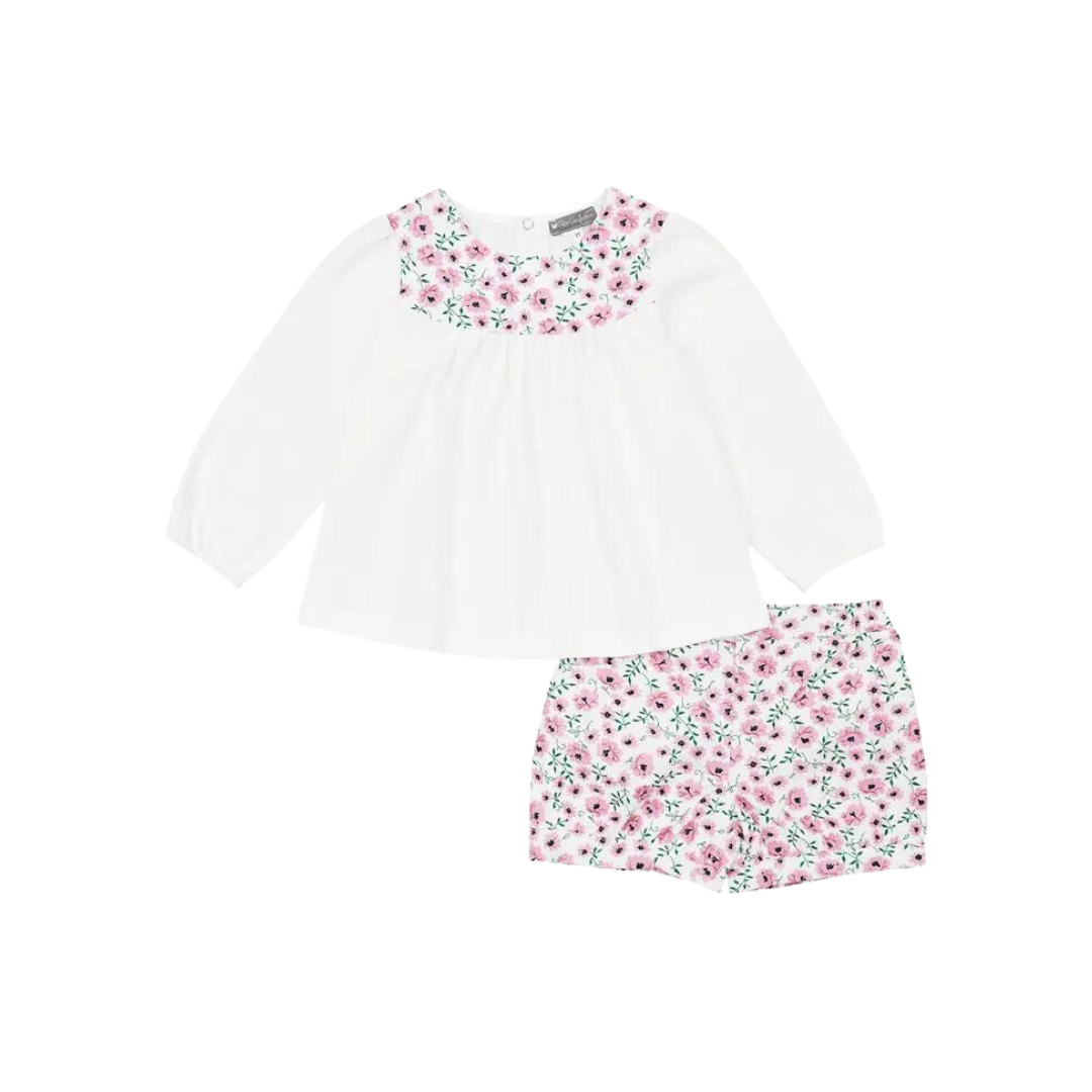 Floral Tunic and Corduroy Shorts