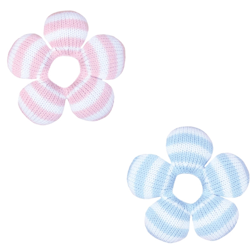 Star Hand-Knit Rattle - Blue