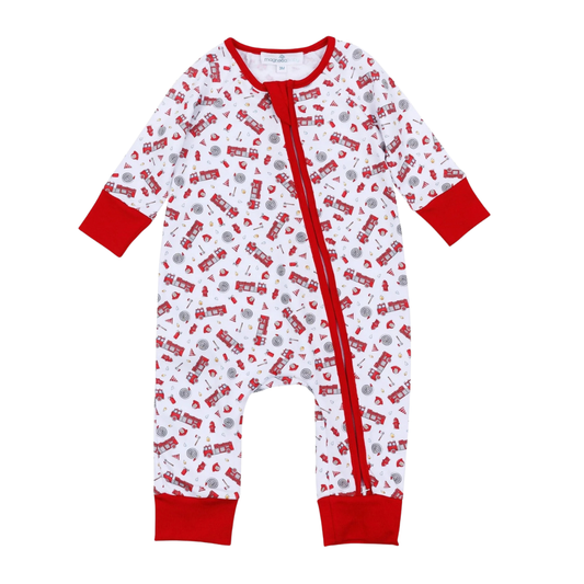 To the Rescue Printed Zipper Playsuit