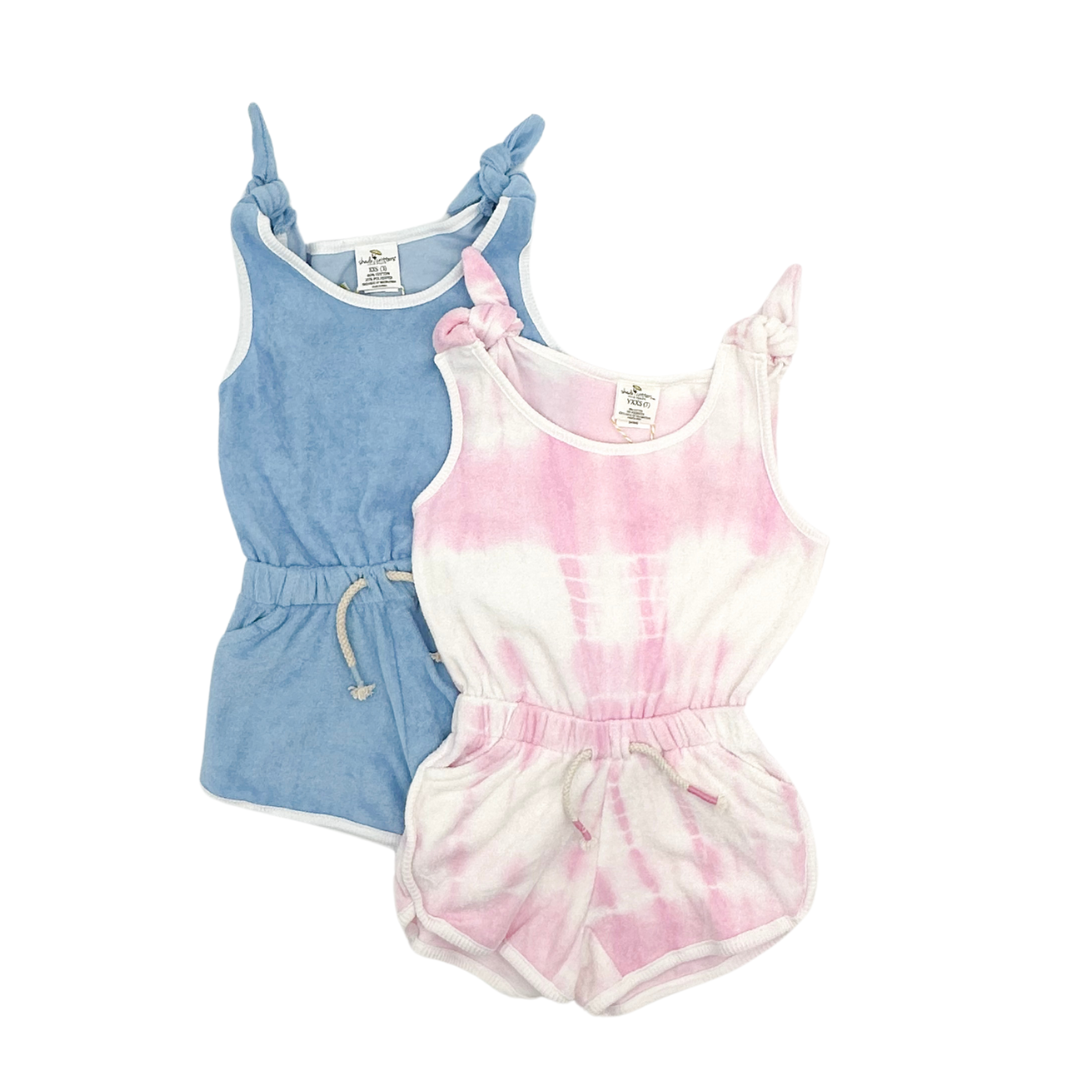 Purple Tie Dye Terry Romper