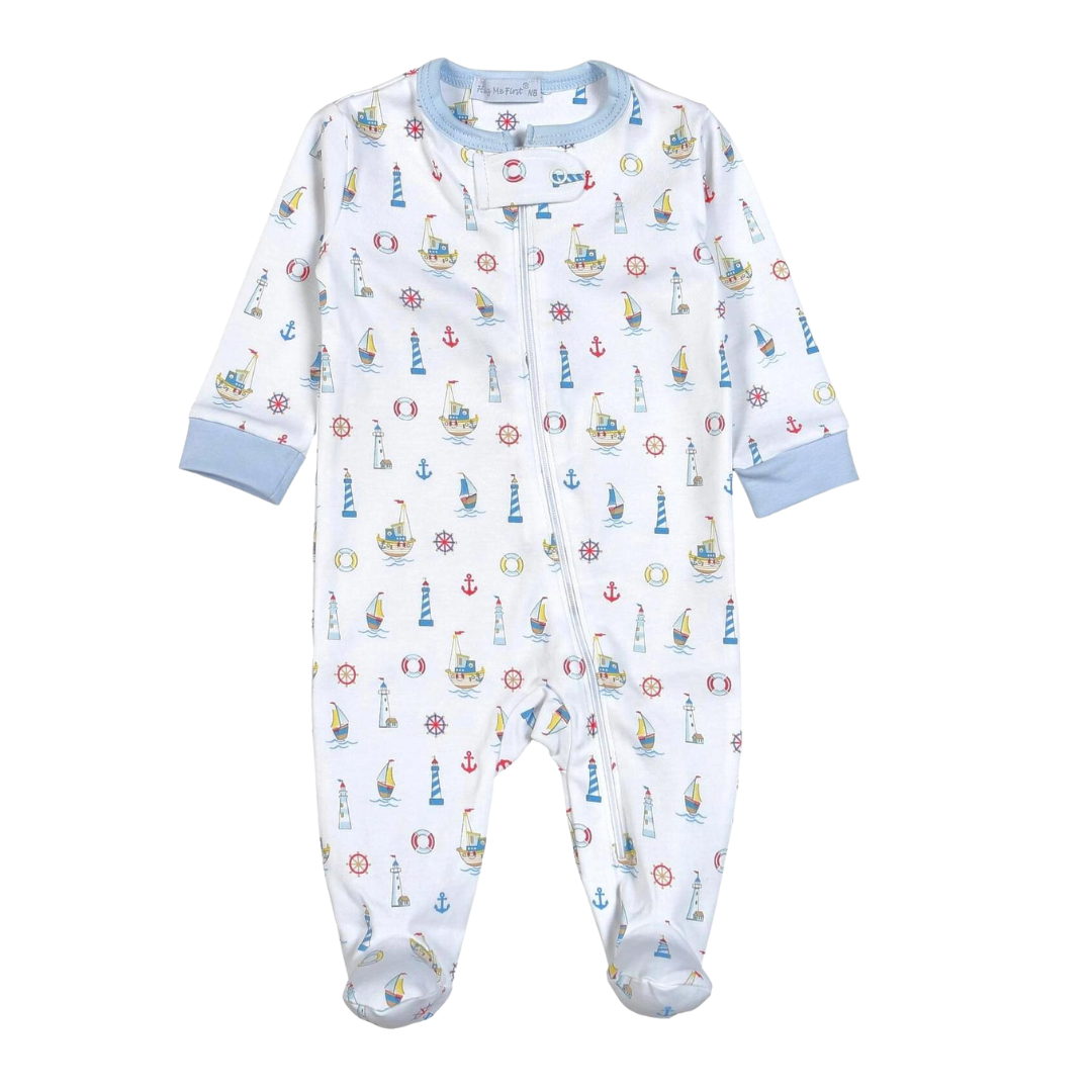 Sail Away Footie with Zipper