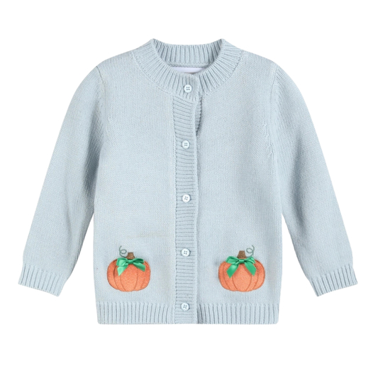 Light Blue Pumpkin Girls Cardigan