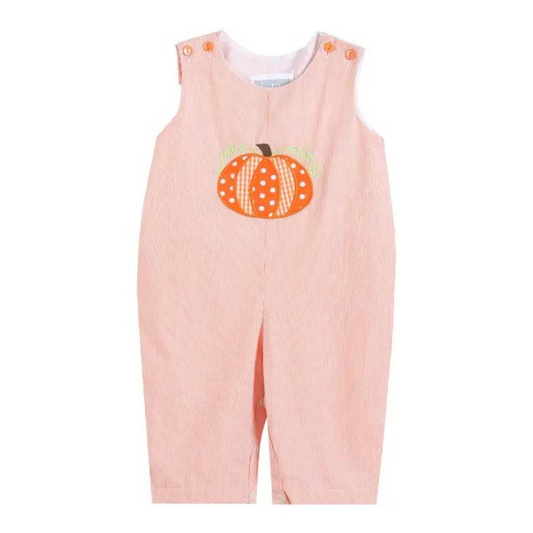 Orange Pinstripe Pumpkin Overalls
