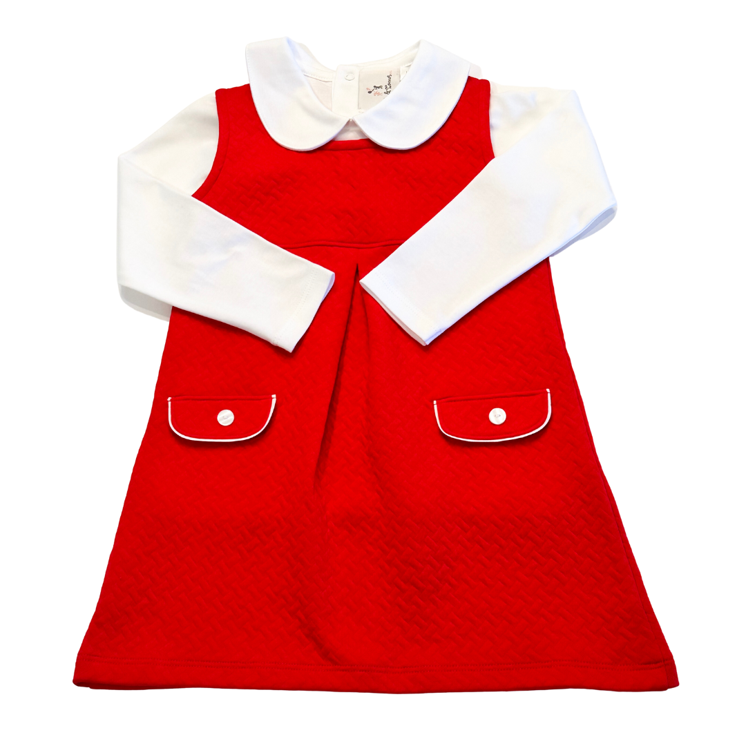 Emma Red Quilted Jumper