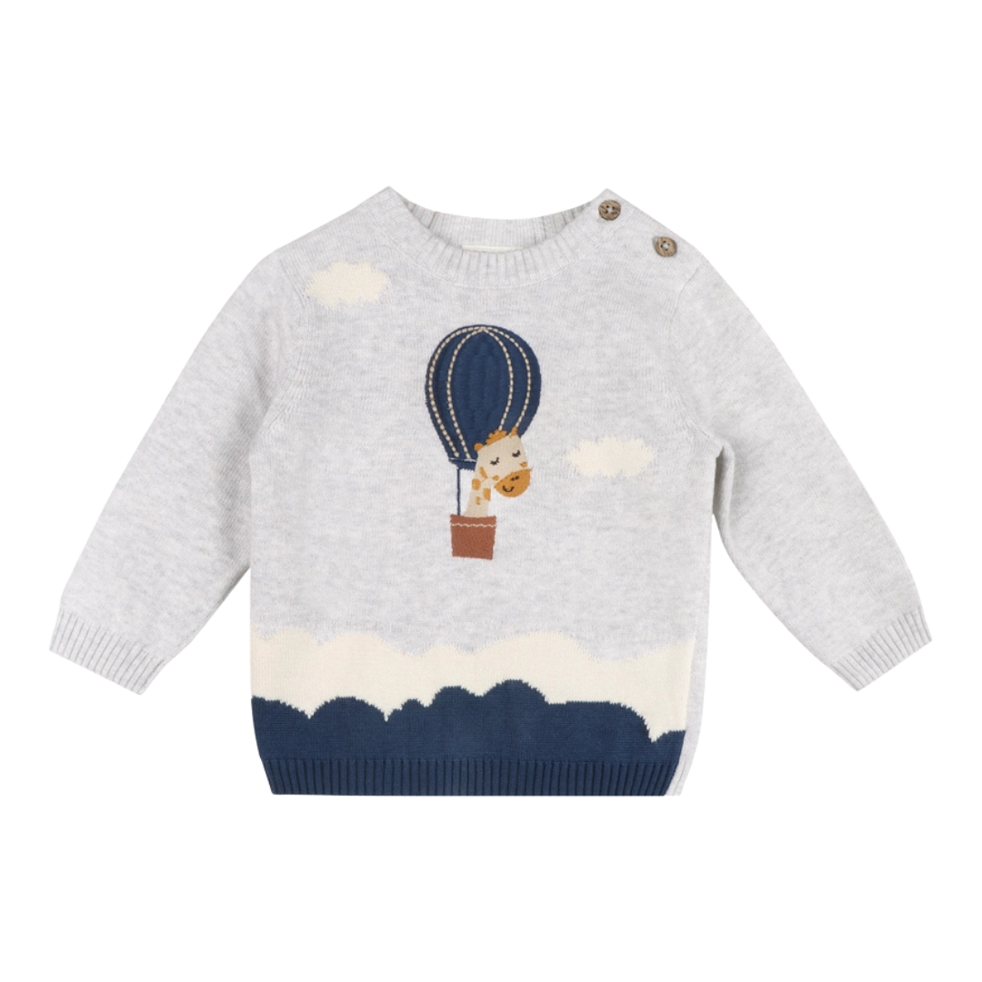Hot Air Balloon Knit Pullover and Pants Set