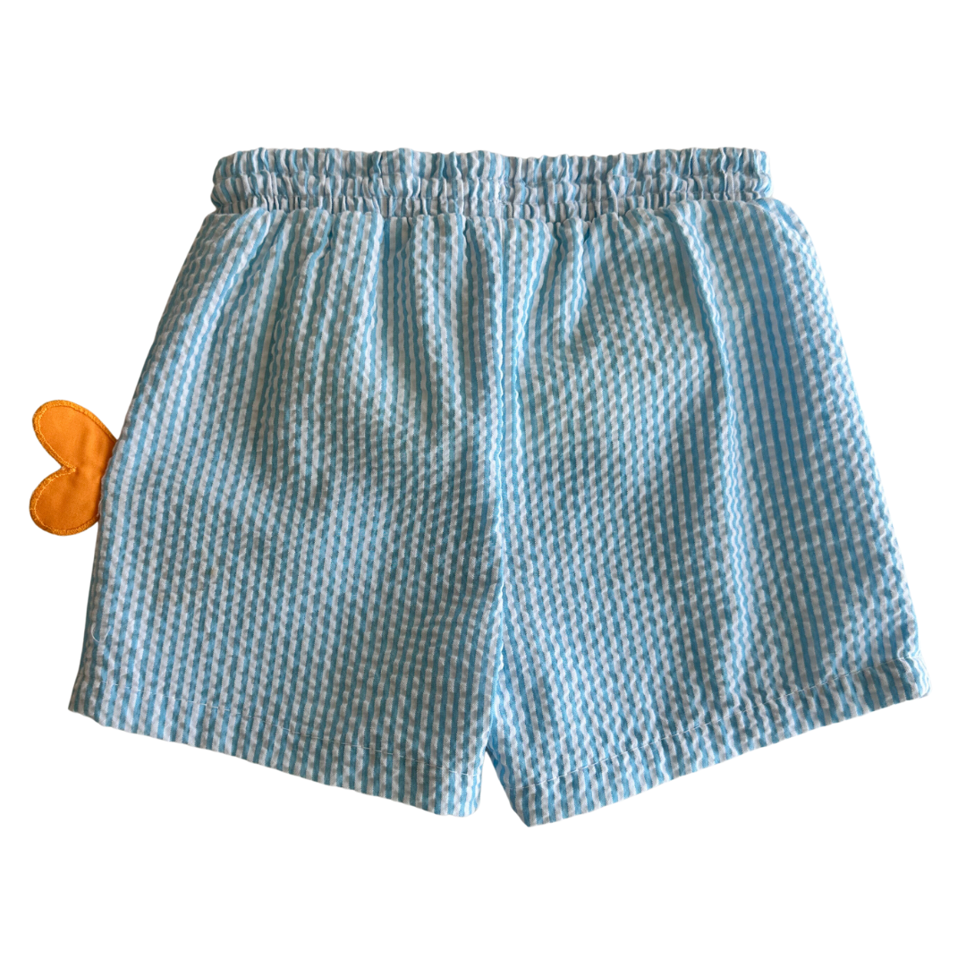 Swim Trunks with Fish Applique