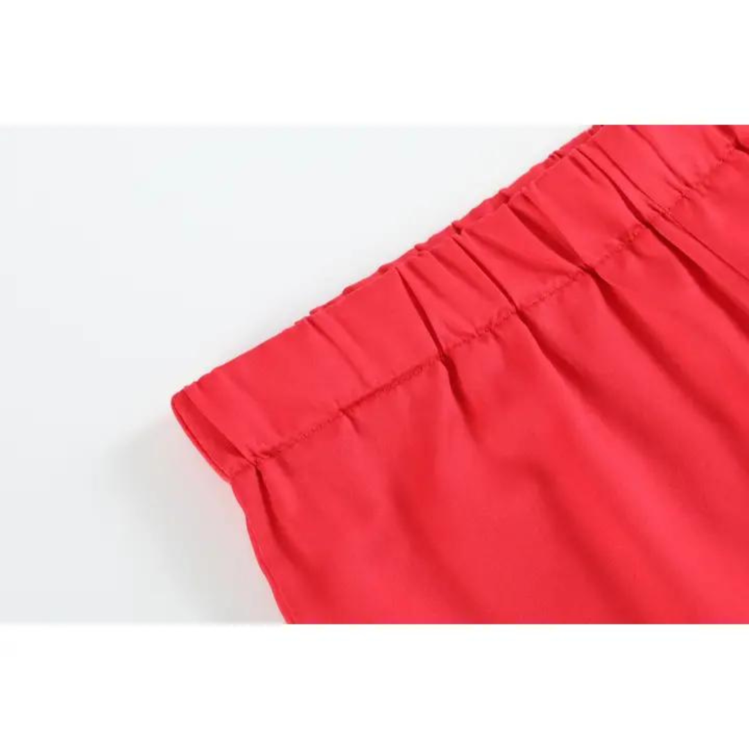 Blue and Red Boats Applique Short Set