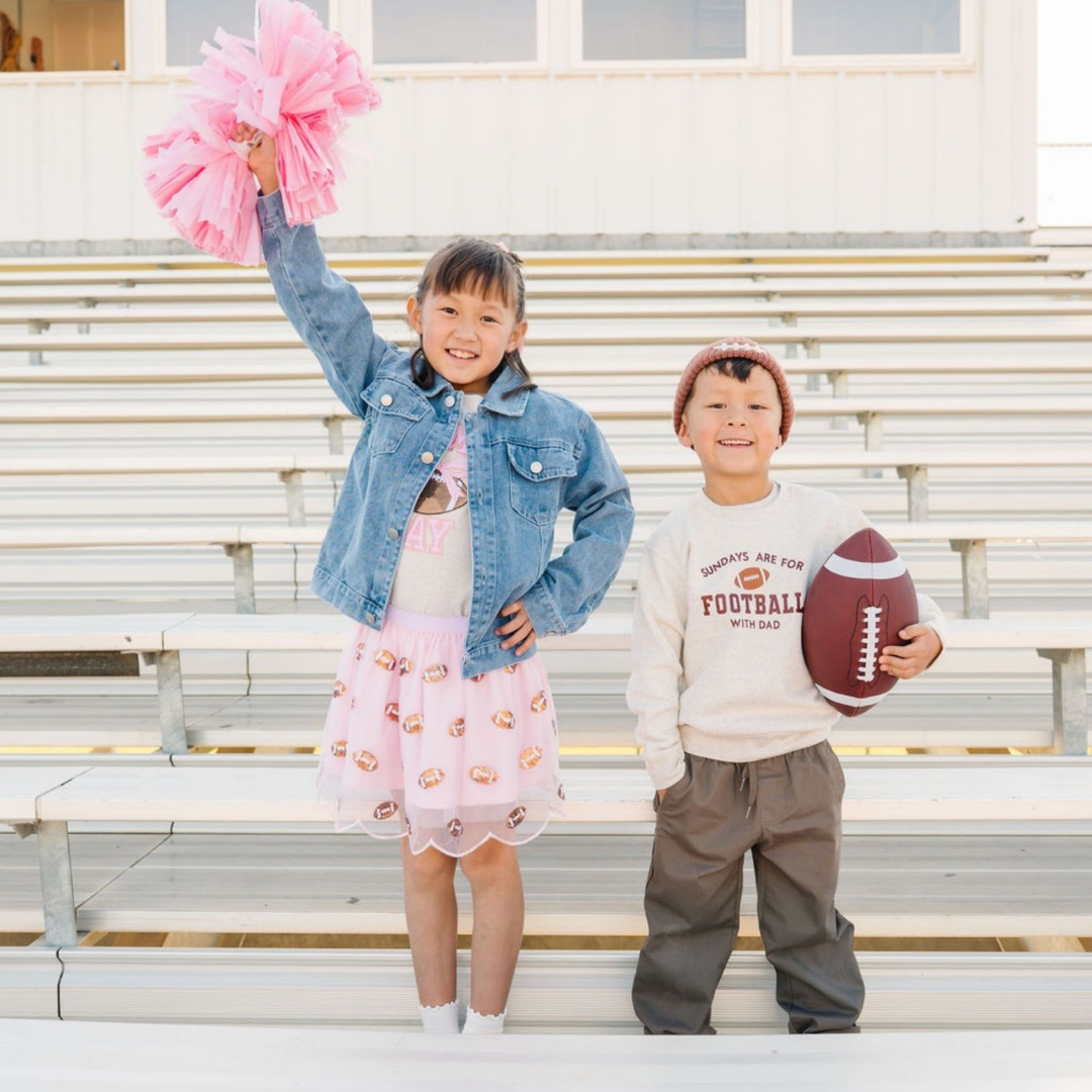 Mini Sequin Footballs Tutu