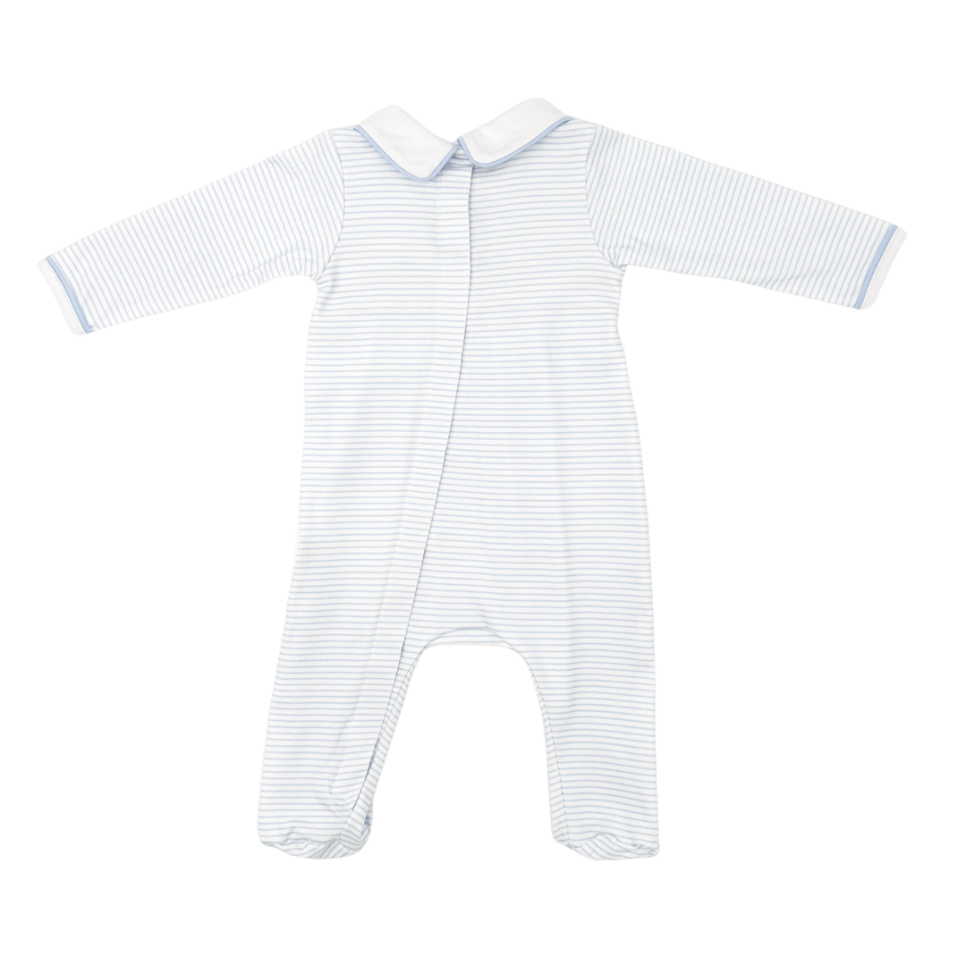 Hoppity Hop Classics Light Blue Smocked Footie