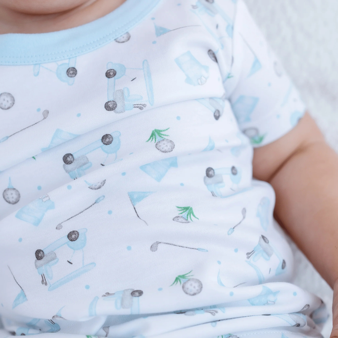 Little Golfer Light Blue Short Pajamas