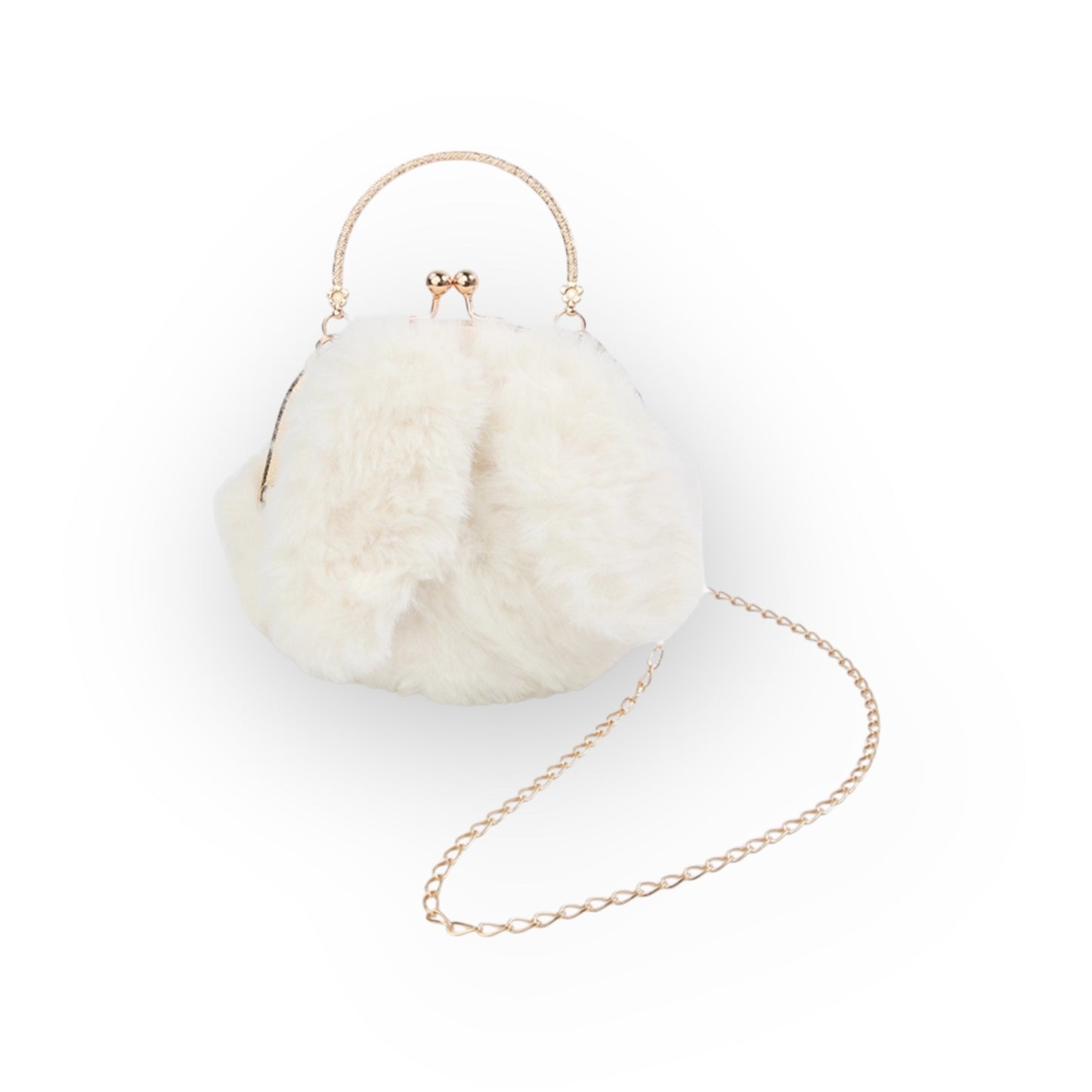 Fur Bunny Purse - Cream