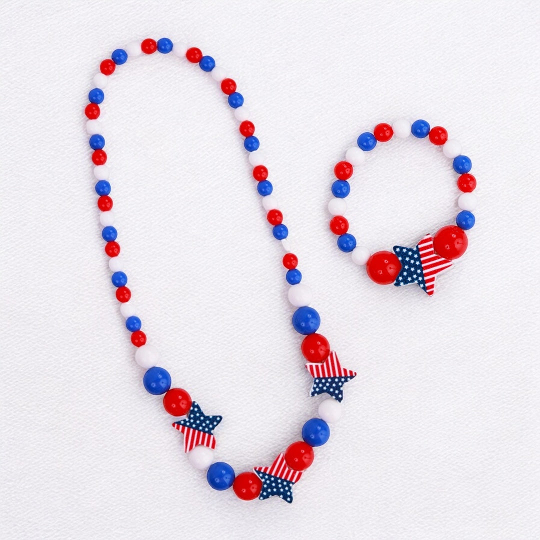 Red, White and Blue Star Bracelet