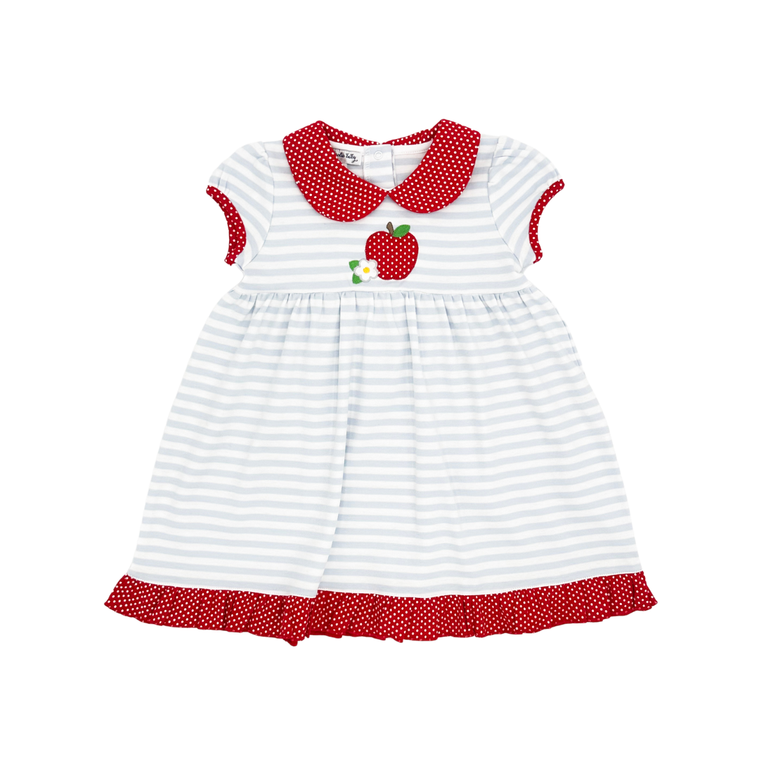 Red Apple Collared Dress 4T