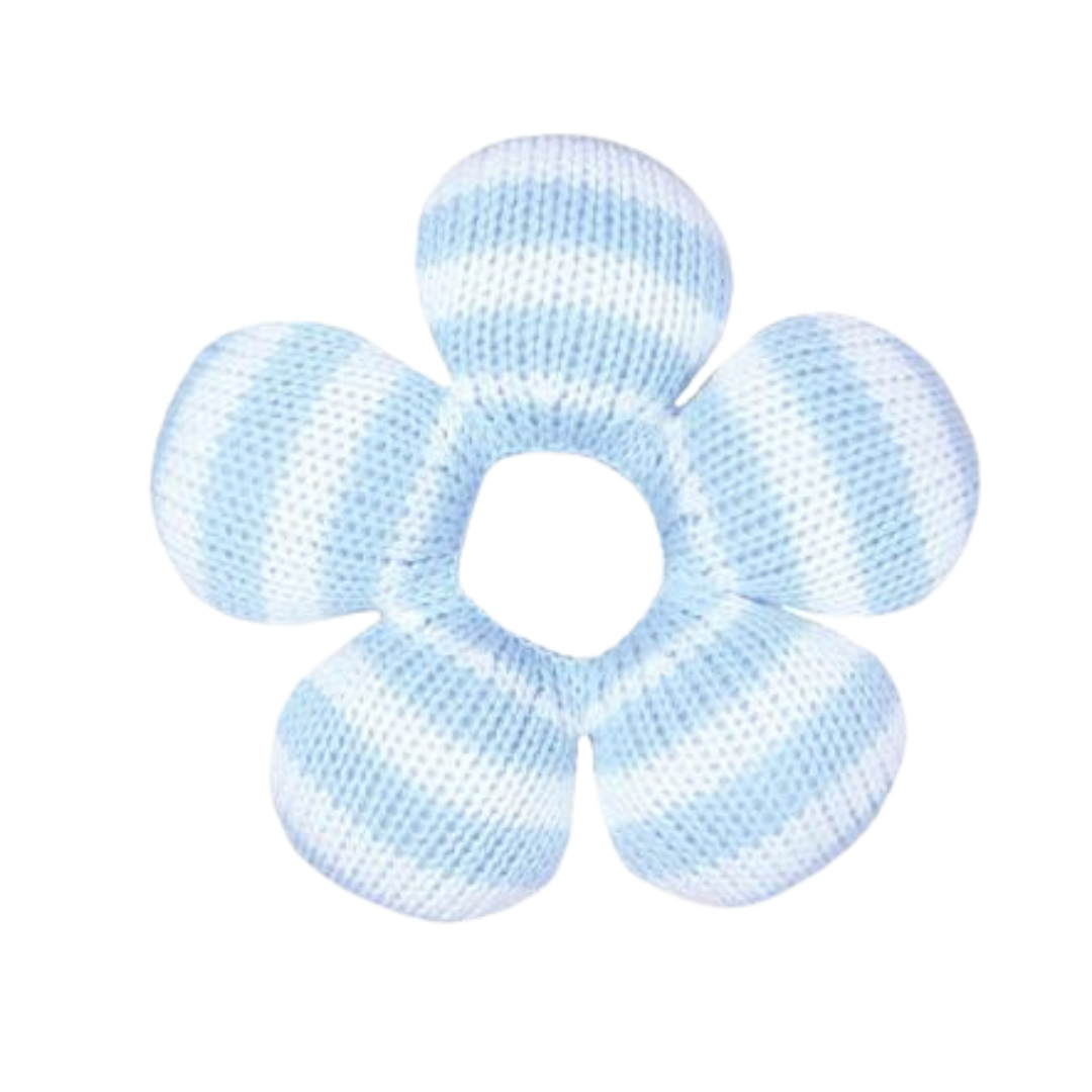 Star Hand-Knit Rattle - Blue