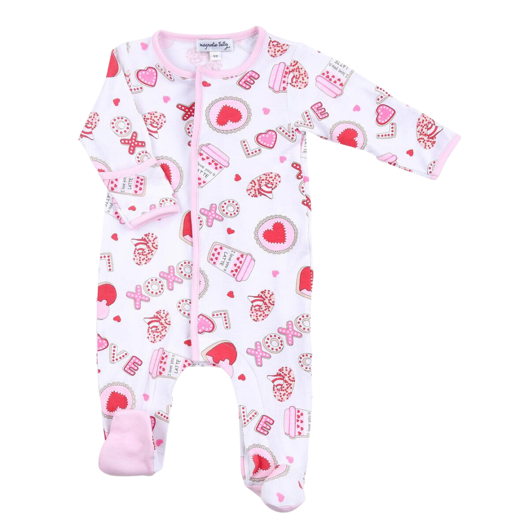 Sweet Valentine Zipper Footie