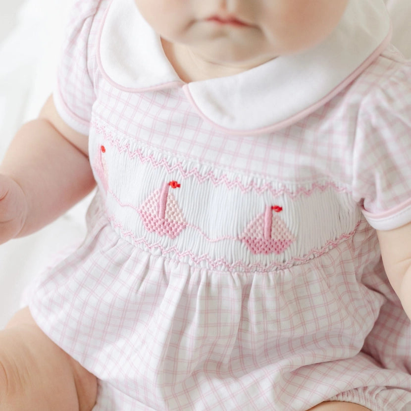 Ahoy Smocked Collared Bubble
