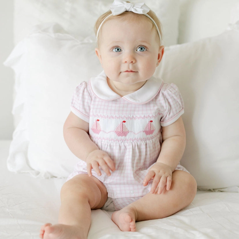 Ahoy Smocked Collared Bubble